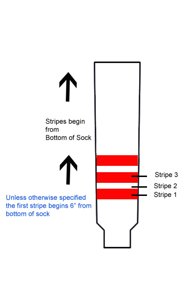 Custom Hockey Socks, Custom Color Hockey Sock Stripes
